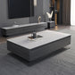 15"H Contemporary Cocktail Table Stone Rectangle Coffee Table Clearhalo 'Coffee & Accent Tables' 'Coffee Tables' 'coffee_tables' 'furn' 'furn_coffee_tables' 'Furniture' 'Living Room Furniture' 7445962