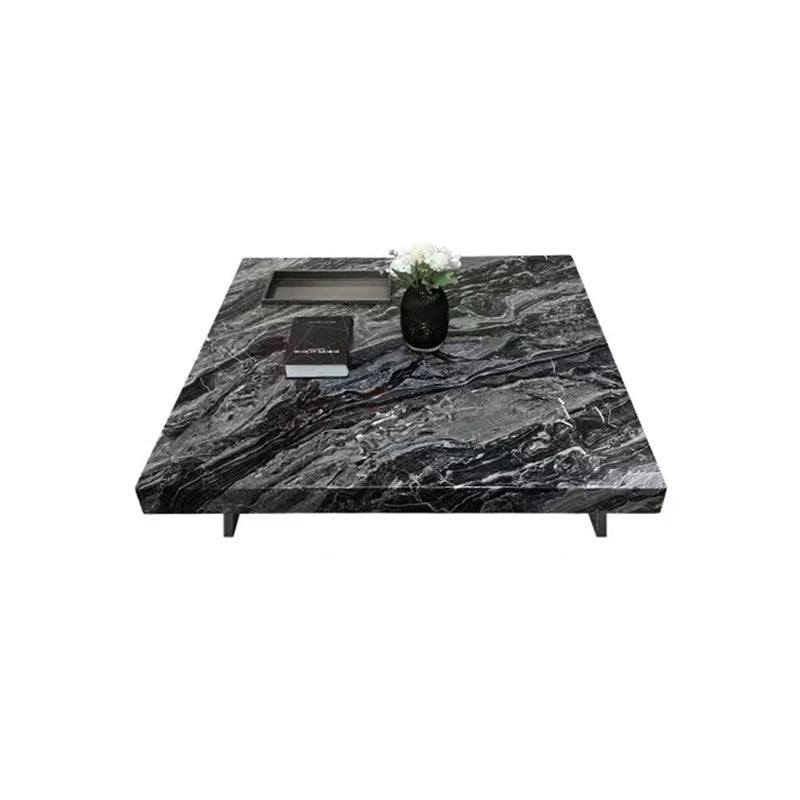 11"H Contemporary Cocktail Table Stone Square Coffee Cocktail Table Clearhalo 'Coffee & Accent Tables' 'Coffee Tables' 'coffee_tables' 'furn' 'furn_coffee_tables' 'Furniture' 'Living Room Furniture' 7446012