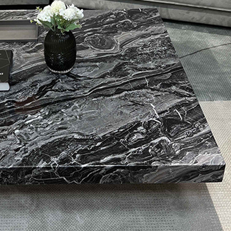 11"H Contemporary Cocktail Table Stone Square Coffee Cocktail Table Clearhalo 'Coffee & Accent Tables' 'Coffee Tables' 'coffee_tables' 'furn' 'furn_coffee_tables' 'Furniture' 'Living Room Furniture' 7446016