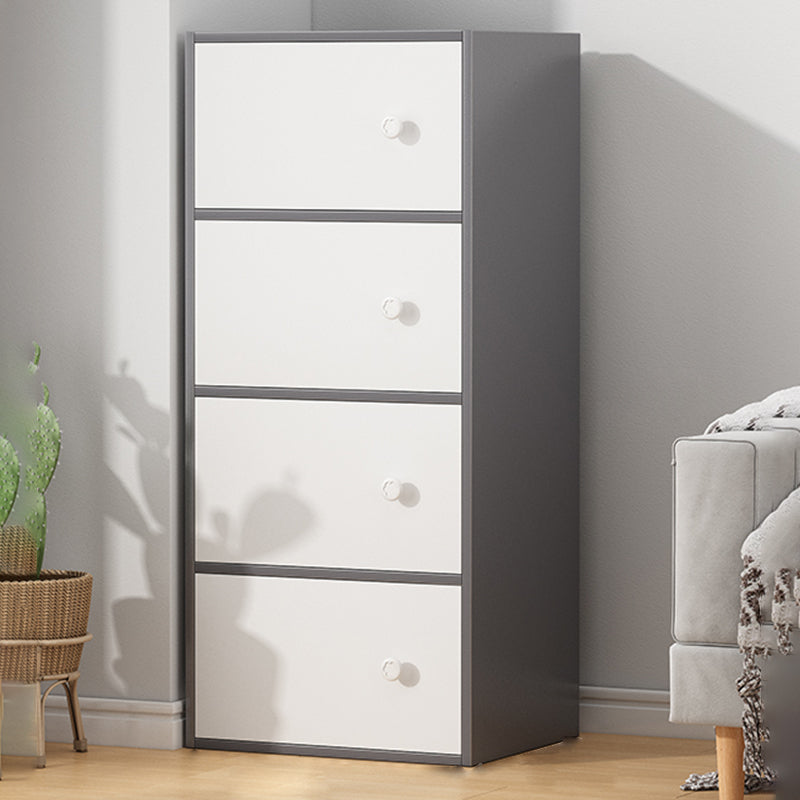 Modern Accent Cabinet Standard No Distressing Wood Cabinet with Doors 16"L x 12"W x 40"H Grey Clearhalo 'Cabinets & Chests' 'cabinets_chests' 'furn' 'furn_cabinets_chests' 'Furniture' 'Living Room Furniture' 7446045