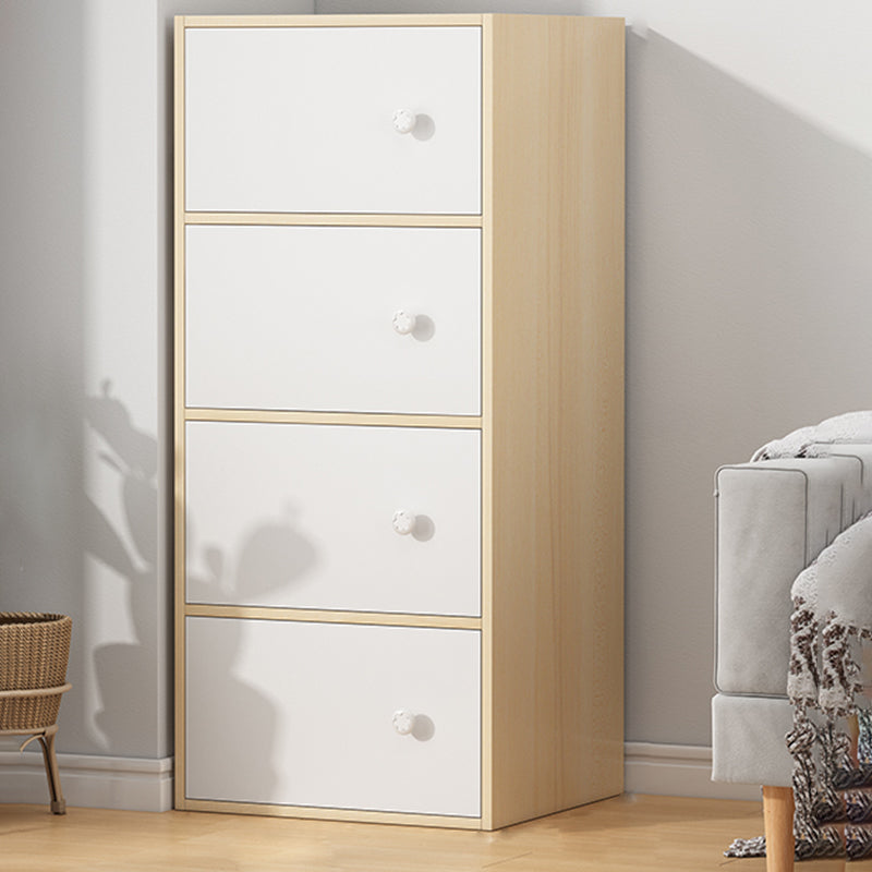 Modern Accent Cabinet Standard No Distressing Wood Cabinet with Doors 16"L x 12"W x 40"H Natural Wood White Clearhalo 'Cabinets & Chests' 'cabinets_chests' 'furn' 'furn_cabinets_chests' 'Furniture' 'Living Room Furniture' 7446050