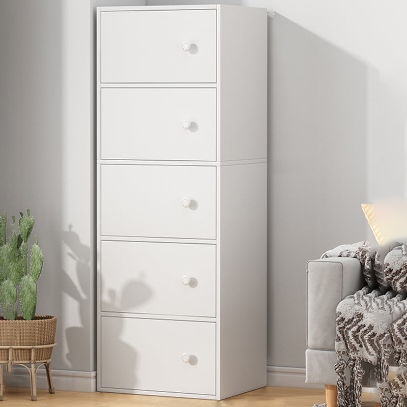 Modern Accent Cabinet Standard No Distressing Wood Cabinet with Doors 16"L x 9.5"W x 50"H White Clearhalo 'Cabinets & Chests' 'cabinets_chests' 'furn' 'furn_cabinets_chests' 'Furniture' 'Living Room Furniture' 7446051