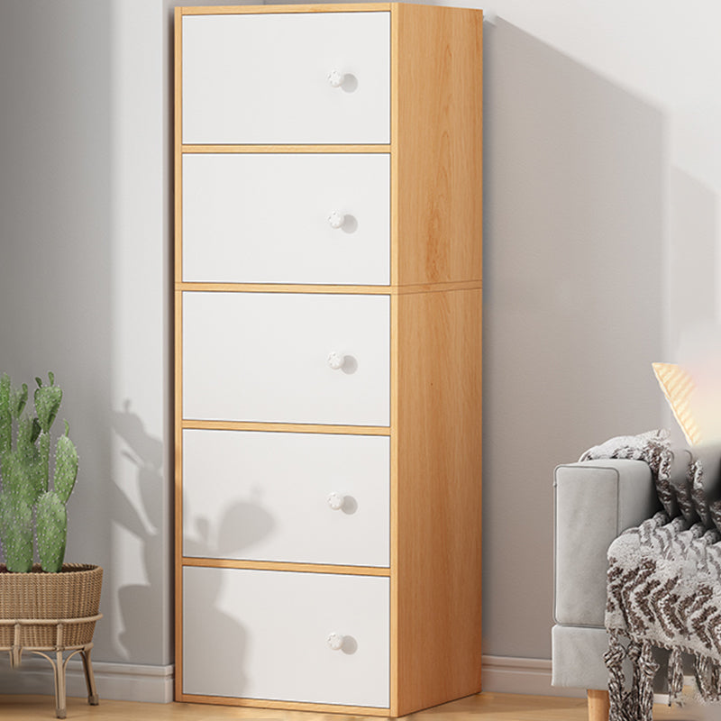 Modern Accent Cabinet Standard No Distressing Wood Cabinet with Doors 16"L x 9.5"W x 50"H Natural Clearhalo 'Cabinets & Chests' 'cabinets_chests' 'furn' 'furn_cabinets_chests' 'Furniture' 'Living Room Furniture' 7446052