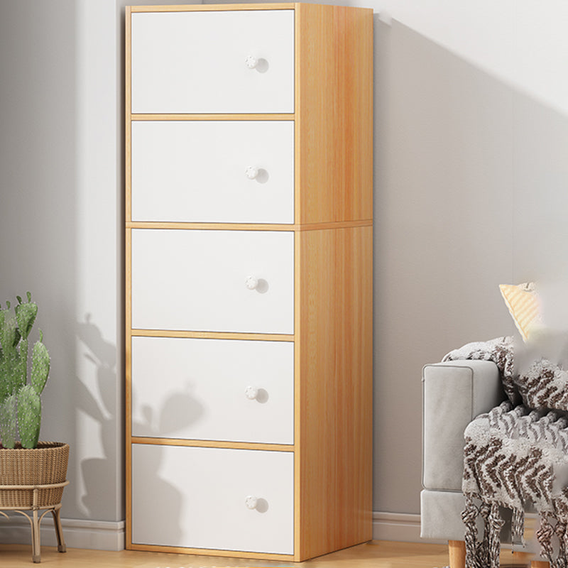 Modern Accent Cabinet Standard No Distressing Wood Cabinet with Doors 16"L x 12"W x 50"H Natural Clearhalo 'Cabinets & Chests' 'cabinets_chests' 'furn' 'furn_cabinets_chests' 'Furniture' 'Living Room Furniture' 7446055