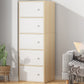 Modern Accent Cabinet Standard No Distressing Wood Cabinet with Doors 16"L x 12"W x 50"H Natural Wood White Clearhalo 'Cabinets & Chests' 'cabinets_chests' 'furn' 'furn_cabinets_chests' 'Furniture' 'Living Room Furniture' 7446056