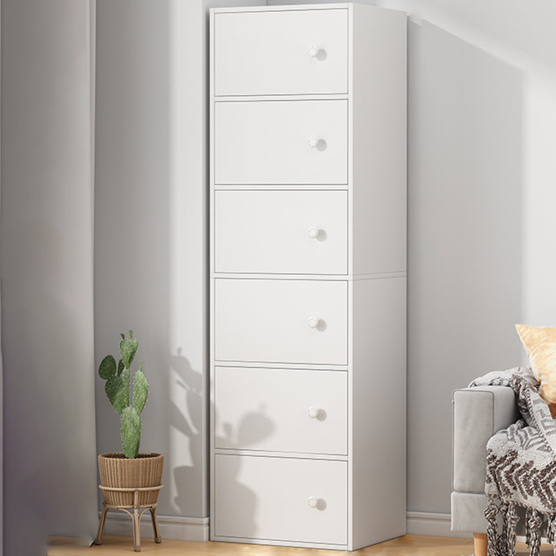 Modern Accent Cabinet Standard No Distressing Wood Cabinet with Doors 15.7"L x 9.4"W x 59.8"H White Clearhalo 'Cabinets & Chests' 'cabinets_chests' 'furn' 'furn_cabinets_chests' 'Furniture' 'Living Room Furniture' 7446057