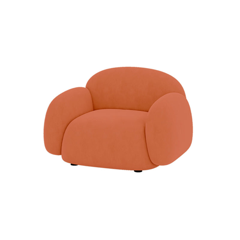 Contemporary Solid Color Velvet Sofa 33.46" Wide Square Arm Sofa