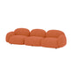 Contemporary Solid Color Velvet Sofa 33.46" Wide Square Arm Sofa