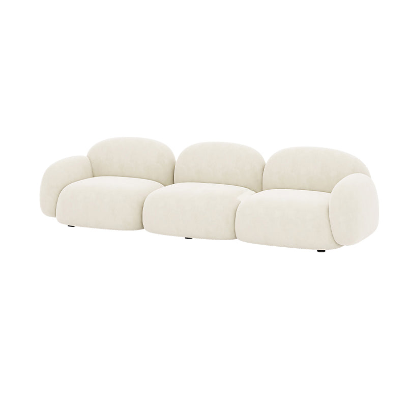 Contemporary Solid Color Velvet Sofa 33.46" Wide Square Arm Sofa