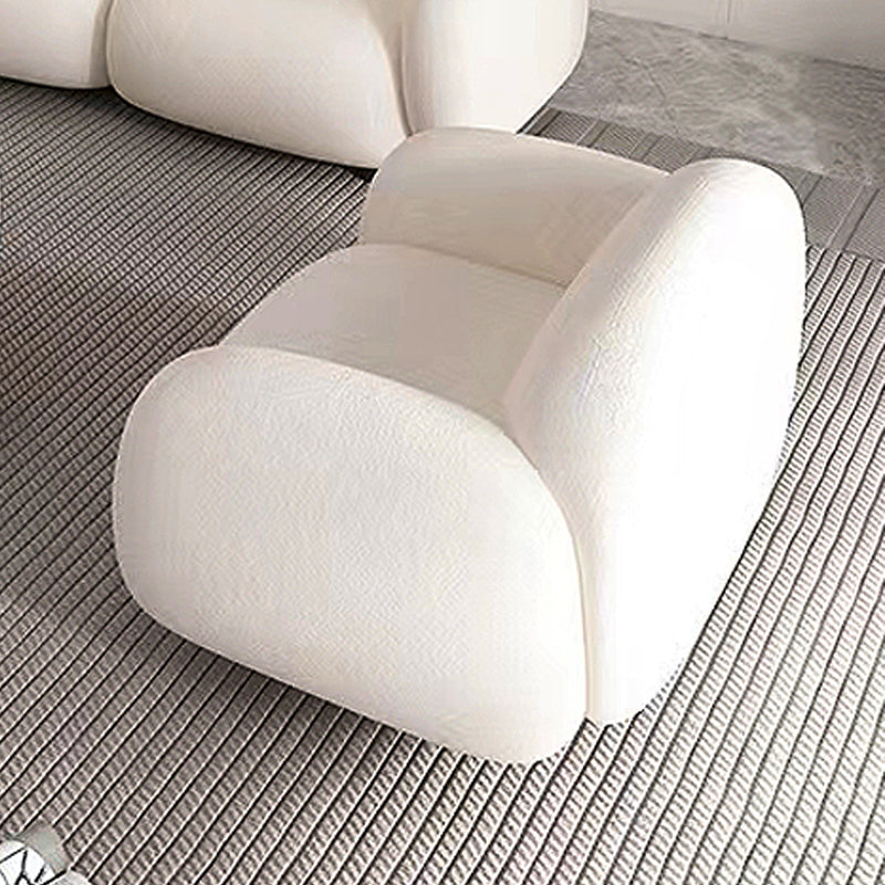 Contemporary Solid Color Velvet Sofa 33.46" Wide Square Arm Sofa