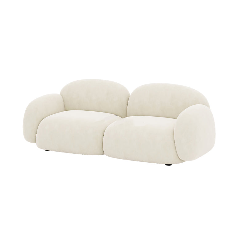 Contemporary Solid Color Velvet Sofa 33.46" Wide Square Arm Sofa