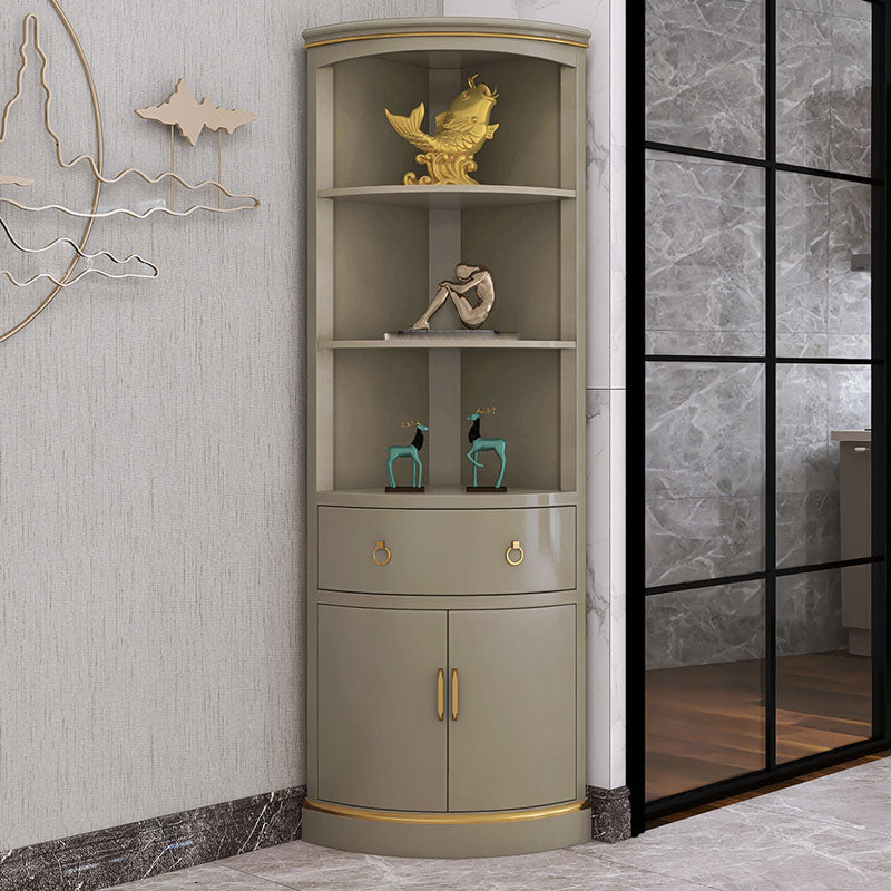 Modern Stain Resistant Chest Solid Wood Side Cabinet with Drawer Champagne Clearhalo 'Cabinets & Chests' 'cabinets_chests' 'furn' 'furn_cabinets_chests' 'Furniture' 'Living Room Furniture' 7446140