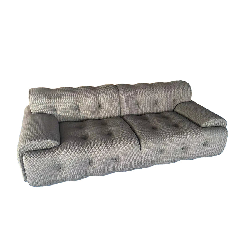 Scandinavian Style Solid Color Sofa 41.33" Wide Tufted Back Sofa