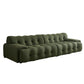Scandinavian Style Solid Color Sofa 41.33" Wide Tufted Back Sofa
