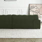 Scandinavian Style Solid Color Sofa 41.33" Wide Tufted Back Sofa