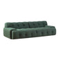 Scandinavian Style Solid Color Sofa 41.33" Wide Tufted Back Sofa