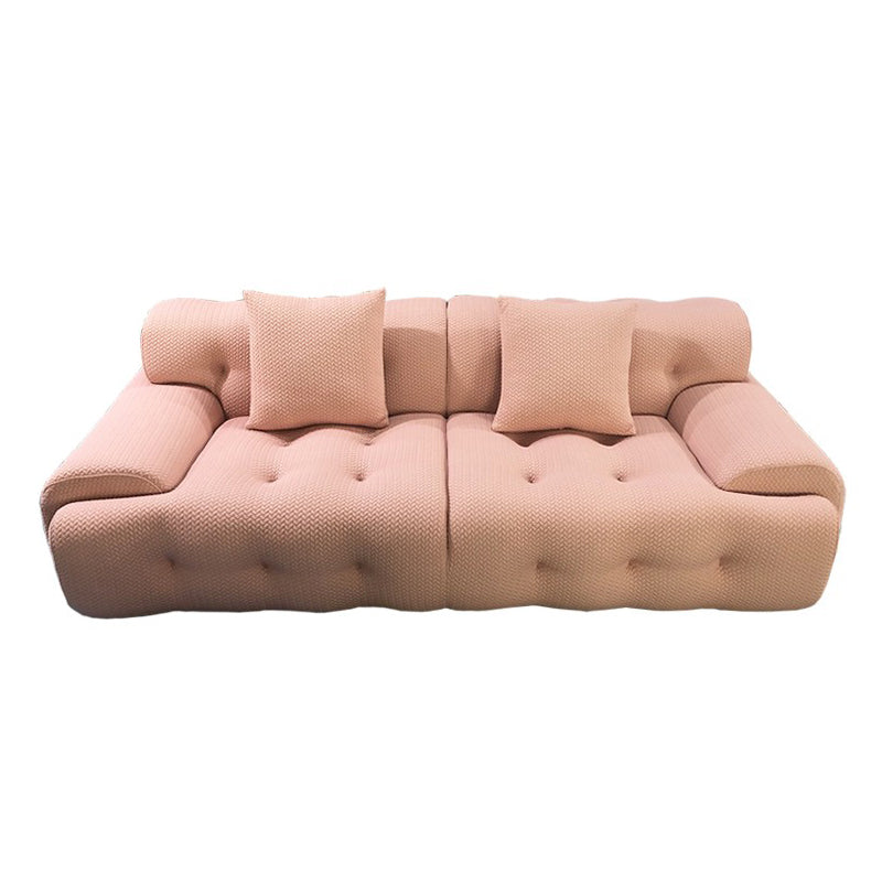 Scandinavian Style Solid Color Sofa 41.33" Wide Tufted Back Sofa