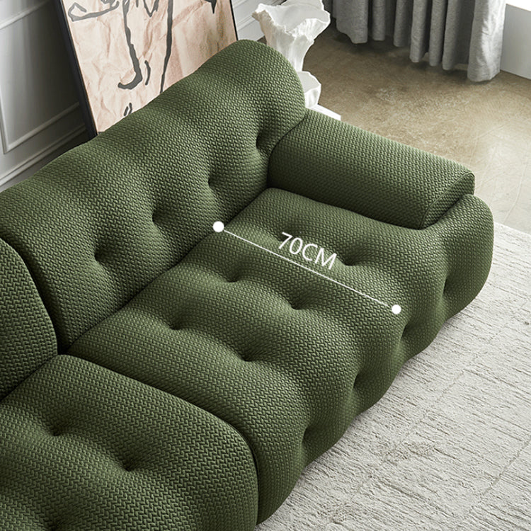 Scandinavian Style Solid Color Sofa 41.33" Wide Tufted Back Sofa