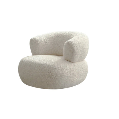 Canapé en laine de style contemporain dans un canapé rembourré en blanc incurvé