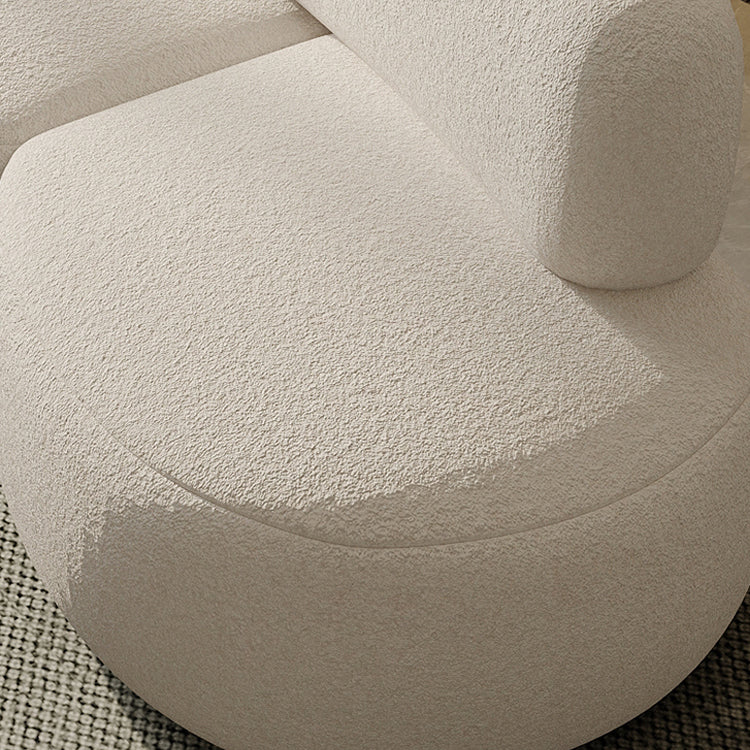 Canapé en laine de style contemporain dans un canapé rembourré en blanc incurvé