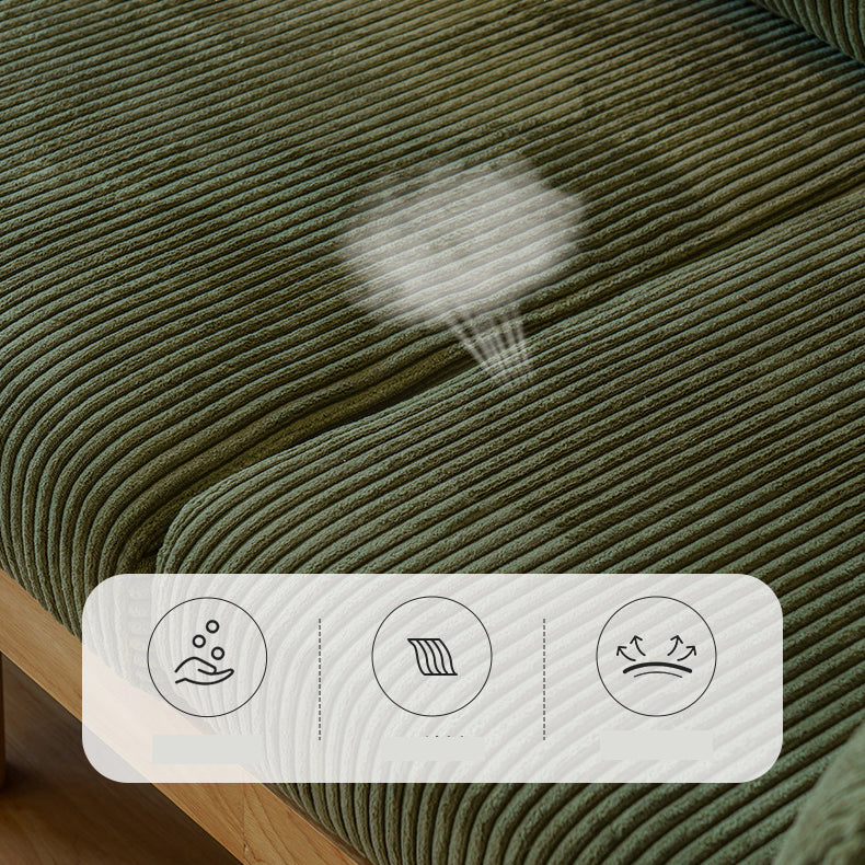 Tropical 3 Seater Corduroy Sofa 33.46" Wide Pillow Top Arm Sofa Clearhalo 'furn' 'furn_sofas' 'Furniture' 'Living Room Furniture' 'Sofa' 'sofas' 7446239