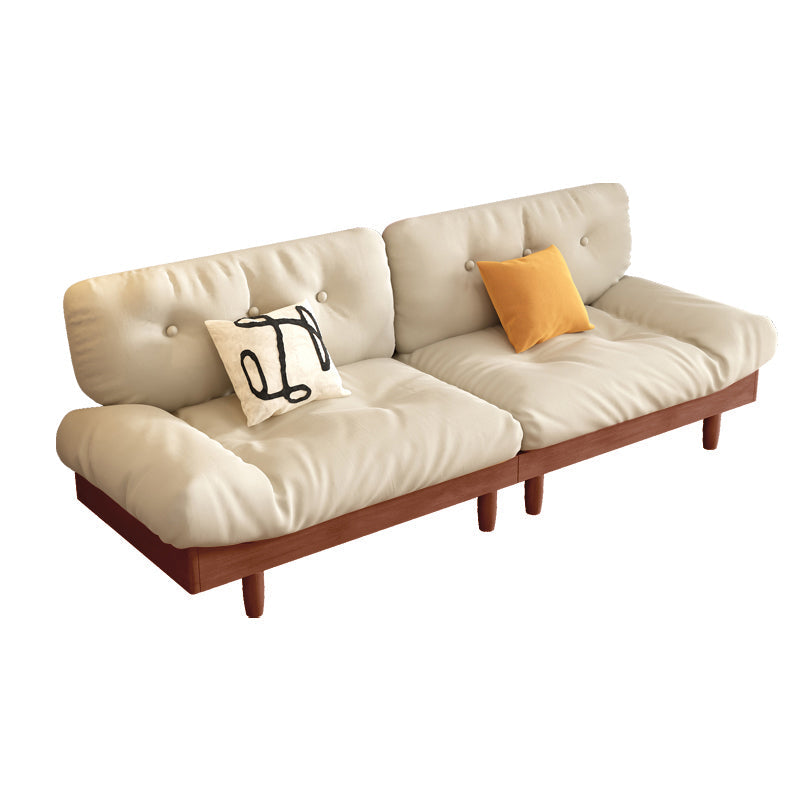 Scandinavian Solid Color Sofa 32.67" Wide Armless Tufted Back Sofa