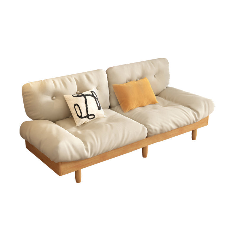 Scandinavian Solid Color Sofa 32.67" Wide Armless Tufted Back Sofa