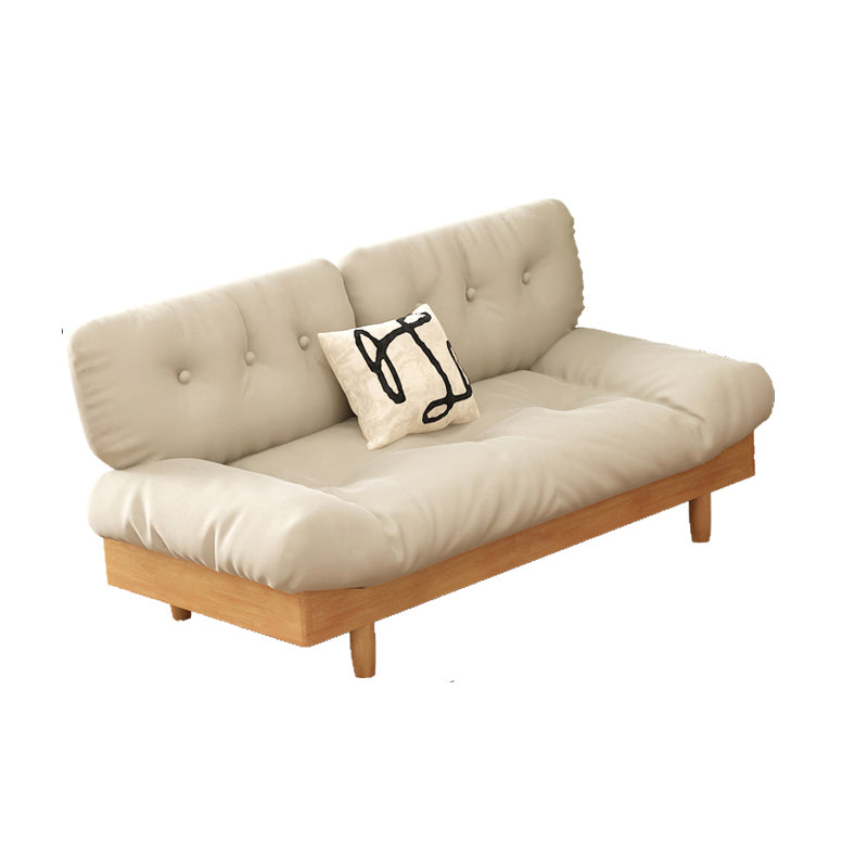 Scandinavian Solid Color Sofa 32.67" Wide Armless Tufted Back Sofa