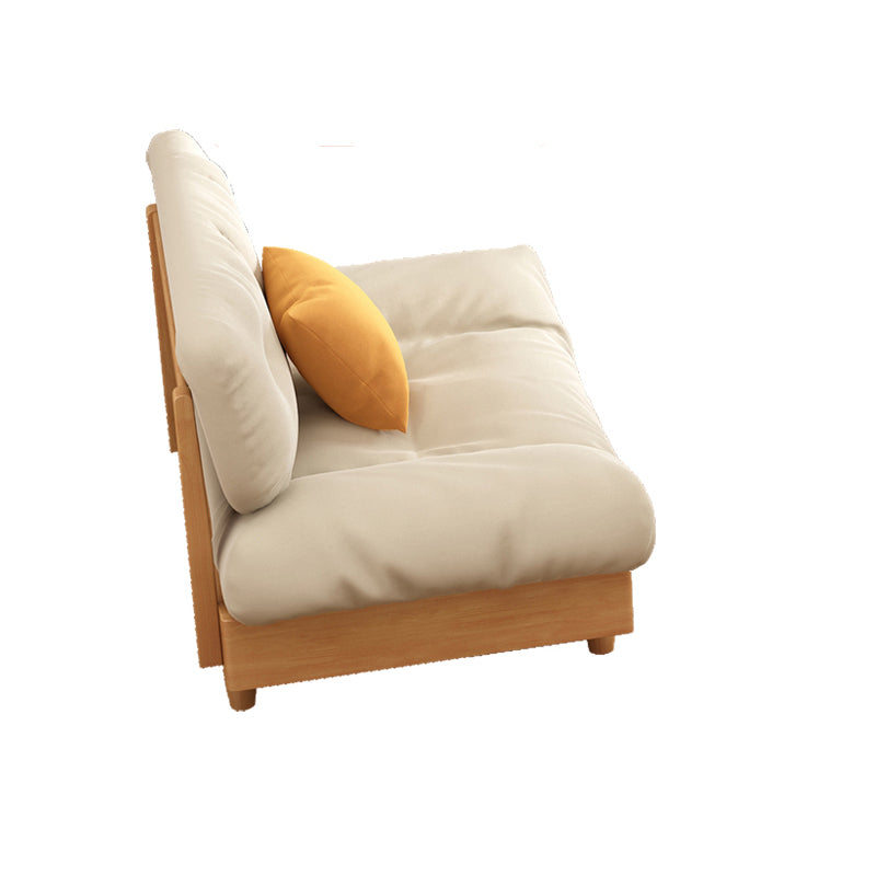 Scandinavian Solid Color Sofa 32.67" Wide Armless Tufted Back Sofa