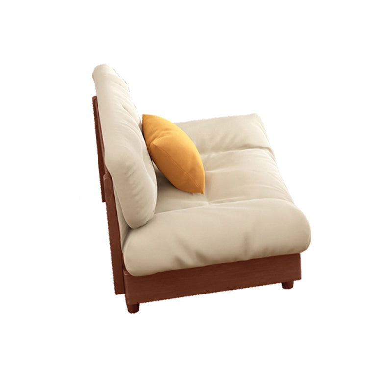 Scandinavian Solid Color Sofa 32.67" Wide Armless Tufted Back Sofa