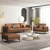 4シーターレザーソファ36.22 "リビングルーム用幅の正方形のアームソファ