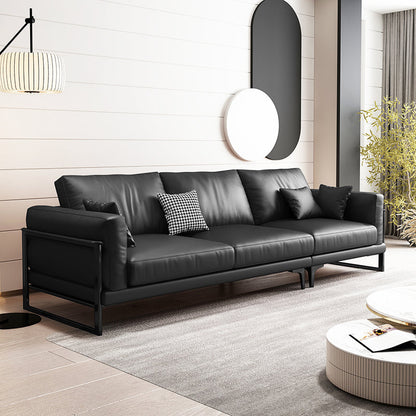 4シーターレザーソファ36.22 "リビングルーム用幅の正方形のアームソファ