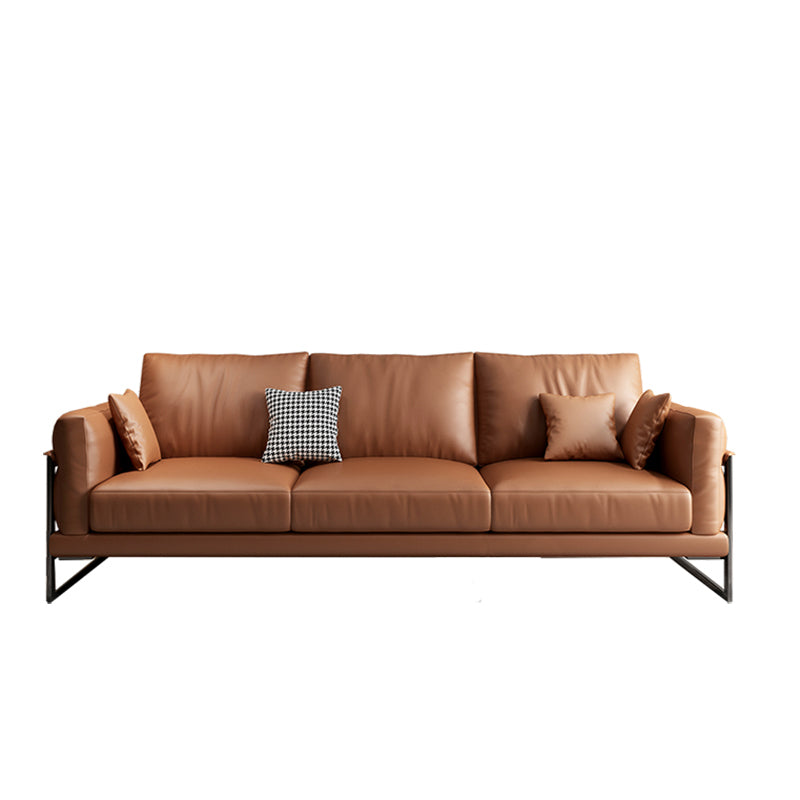 4シーターレザーソファ36.22 "リビングルーム用幅の正方形のアームソファ