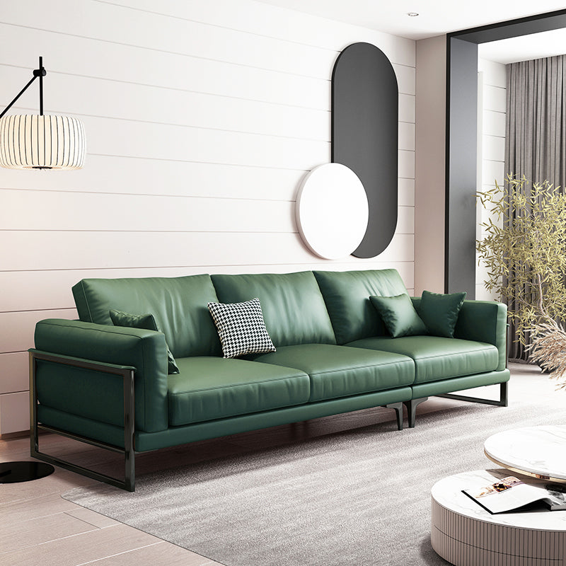 4シーターレザーソファ36.22 "リビングルーム用幅の正方形のアームソファ