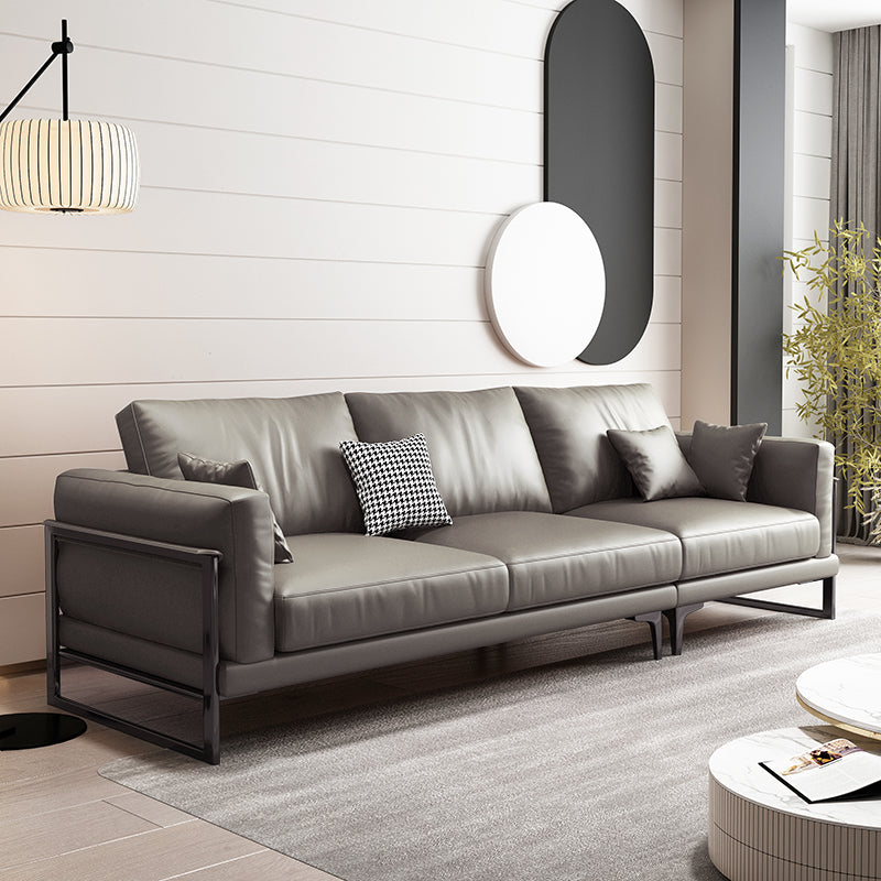 4シーターレザーソファ36.22 "リビングルーム用幅の正方形のアームソファ