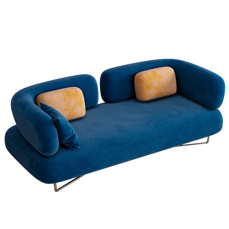 Scandinavian Solid Color Velvet Sofa 31.49" Wide Tuxedo Arm Sofa Clearhalo 'furn' 'furn_sofas' 'Furniture' 'Living Room Furniture' 'Sofa' 'sofas' 7446341