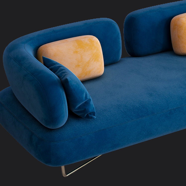 Scandinavian Solid Color Velvet Sofa 31.49" Wide Tuxedo Arm Sofa Clearhalo 'furn' 'furn_sofas' 'Furniture' 'Living Room Furniture' 'Sofa' 'sofas' 7446342