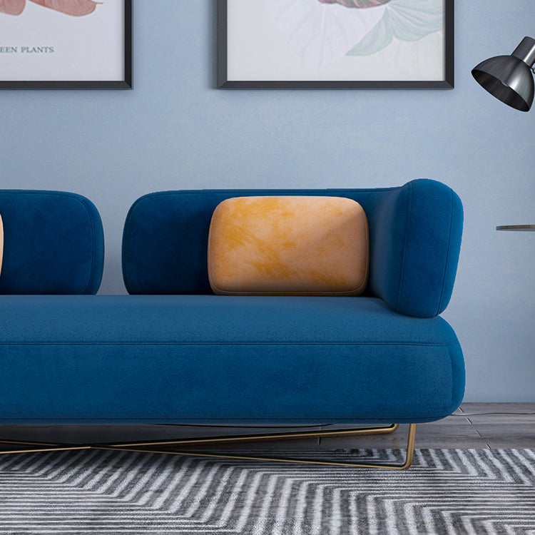 Scandinavian Solid Color Velvet Sofa 31.49" Wide Tuxedo Arm Sofa Clearhalo 'furn' 'furn_sofas' 'Furniture' 'Living Room Furniture' 'Sofa' 'sofas' 7446343