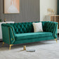 Sofa de couleur unie scandinave 28,74 "Wired Wood Frame Tuxedo bras SOFA
