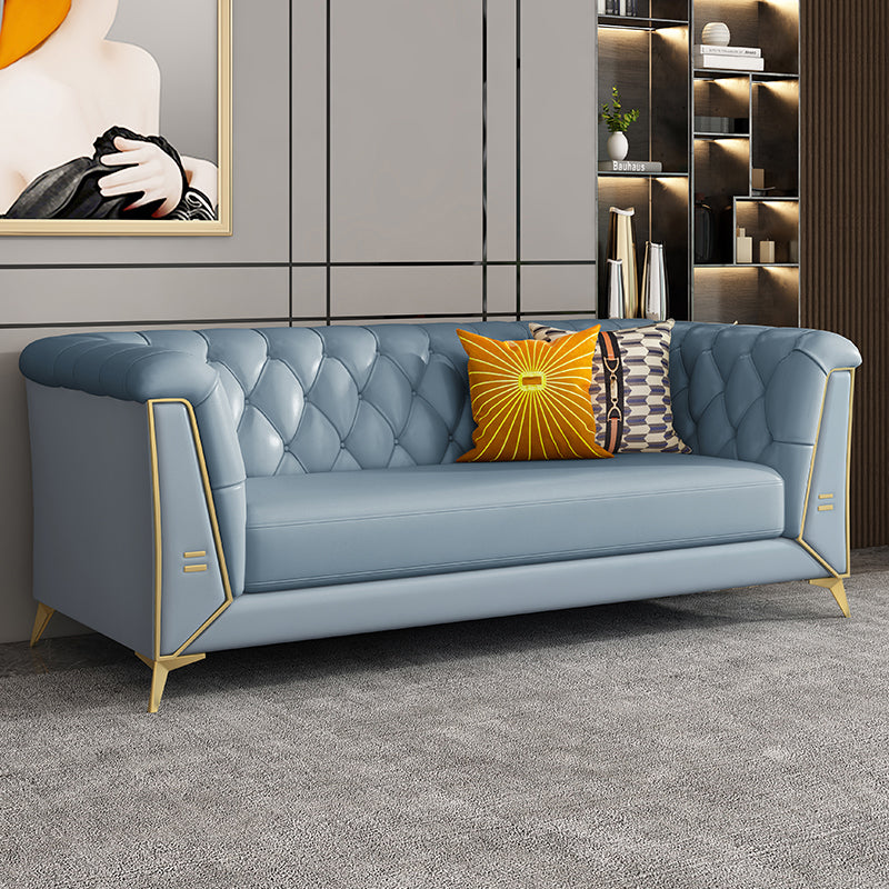 Sofa de couleur unie scandinave 28,74 "Wired Wood Frame Tuxedo bras SOFA