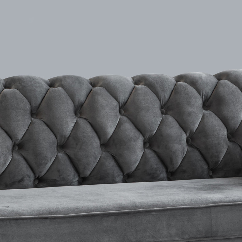 Sofa de couleur unie scandinave 28,74 "Wired Wood Frame Tuxedo bras SOFA