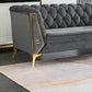 Sofa de couleur unie scandinave 28,74 "Wired Wood Frame Tuxedo bras SOFA