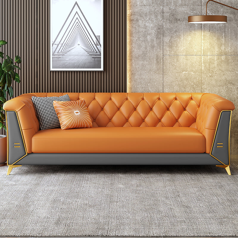 Sofa de couleur unie scandinave 28,74 "Wired Wood Frame Tuxedo bras SOFA