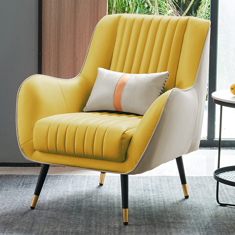 Leather Lounge Chair Arms Included Lounge Accent Chair for Living Room