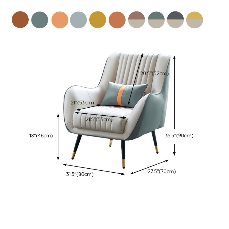 Leather Lounge Chair Arms Included Lounge Accent Chair for Living Room