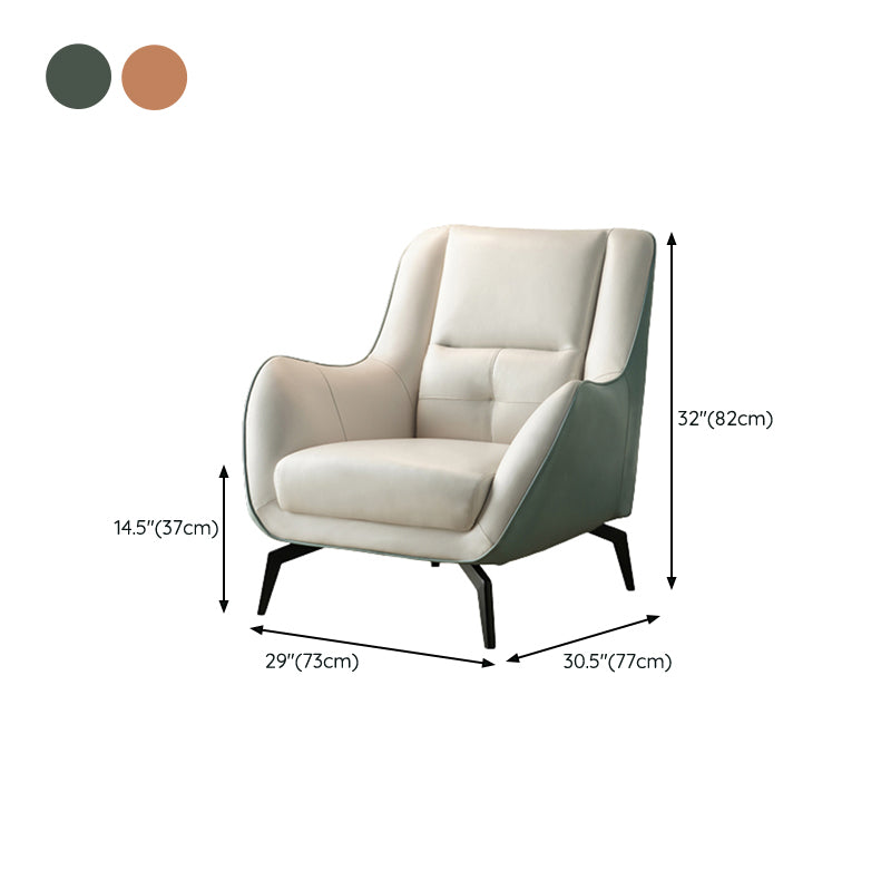 Leather Lounge Chair Arms Included Lounge Accent Chair for Living Room