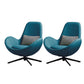 Fixed Back Lounge Chair Water Resistant Ottoman Set with Metal Legs Blue Microfiber Leather 2 Piece Set Clearhalo 'Accent Chairs' 'accent_chairs' 'Chairs & Seating' 'furn' 'furn_accent_chairs' 'Furniture' 'Living Room Furniture' 7446610