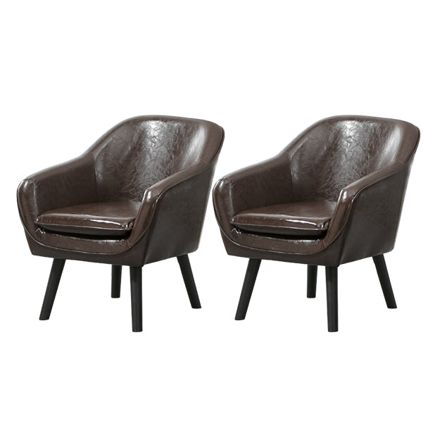 Fester Rückenlagerstuhl Lederseitenstuhl mit festen Holzbeinen