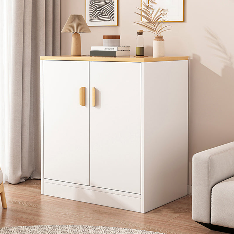 Modern Rectangle Accent Cabinet Bar Pulls Accent Cabinet with Drawer 31"L x 16"W x 39"H White 1 Clearhalo 'Cabinets & Chests' 'cabinets_chests' 'furn' 'furn_cabinets_chests' 'Furniture' 'Living Room Furniture' 7446747