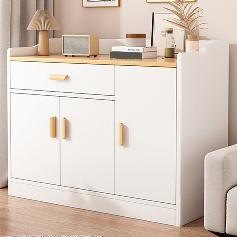 Modern Rectangle Accent Cabinet Bar Pulls Accent Cabinet with Drawer 39"L x 13"W x 31"H White 2 Clearhalo 'Cabinets & Chests' 'cabinets_chests' 'furn' 'furn_cabinets_chests' 'Furniture' 'Living Room Furniture' 7446757